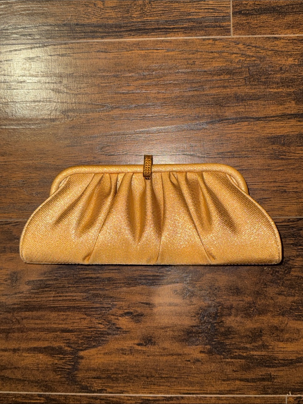 Carlo Fellini Gold Pleated Evening Clutch